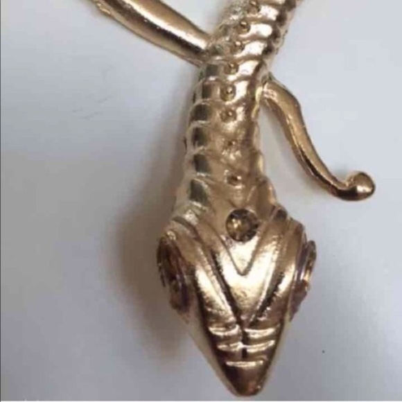 Anthropology Statement Snake Gold Necklace! NWTNew - Picture 4 of 4